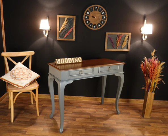 Wooding Mobilya 120 Cm Çekmeceli Masif Gri Ceviz Dresuar ürün görseli 1
