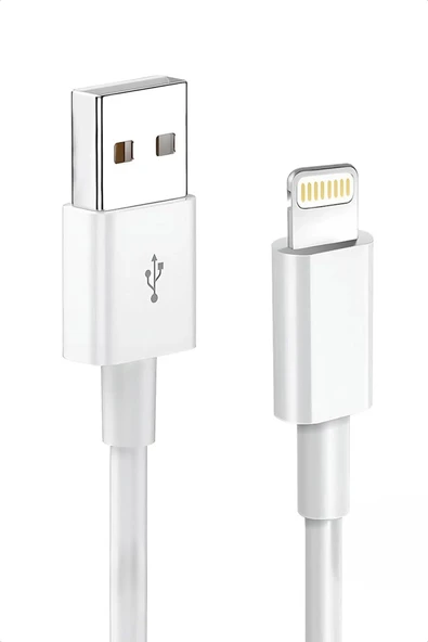 GLOBTEL Iphone 7 8 X Xs Xr 11 12 13 14 Pro/plus/max Hızlı Şarj Kablosu Usb To Lightning Beyaz 1 Mt ürün görseli 1