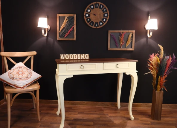 Wooding Mobilya 120 Cm Çekmeceli Masif Krem Ceviz Dresuar ürün görseli 1