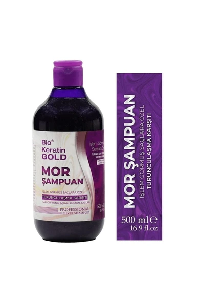 Bio Rio Keratin Gold 500 Ml Turunculaşmöa Karşıtı Mor Şampuan ürün görseli 1