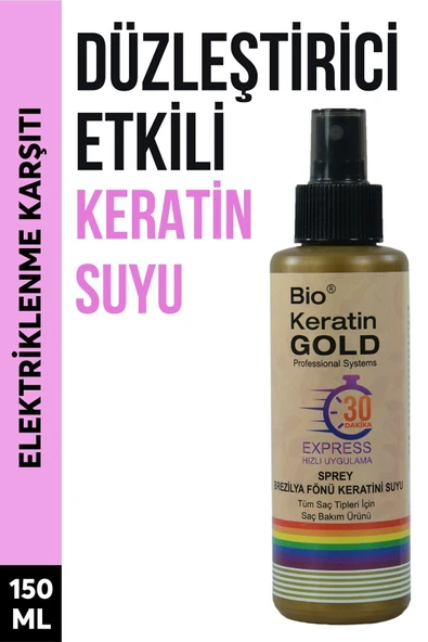 Bio Rio Keratin Gold 150 ml  Brezilya Fönü Keratini Suyu Express Bakım ürün görseli 1