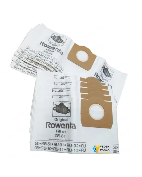 Rowenta Uyumlu RU 01-RU 15 Süpürge Kağıt Toz Torbası 10 Adet ürün görseli 1
