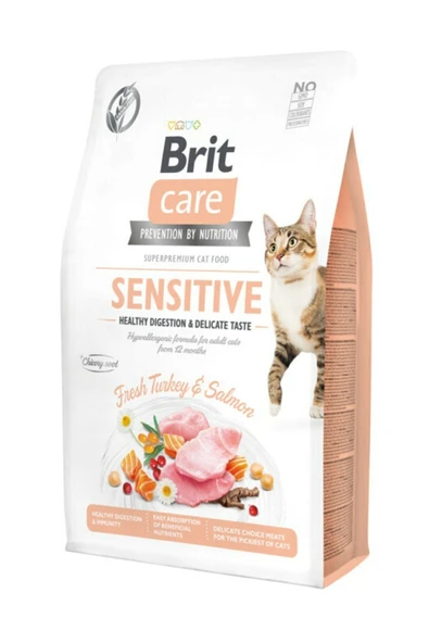 Care Grain Taze Hindili Ve Somonlu Tahılsız Kedi Maması 2 Kg ürün görseli 1
