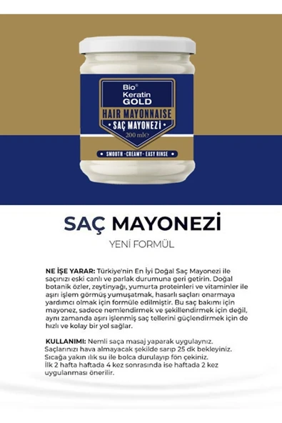 Bio Keratin Gold 200 Ml Saç Mayonezi - Resim 2