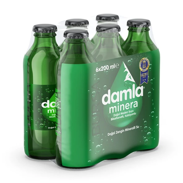 Damla Minera Doğal Maden Suyu 6x200 Ml ürün görseli 1