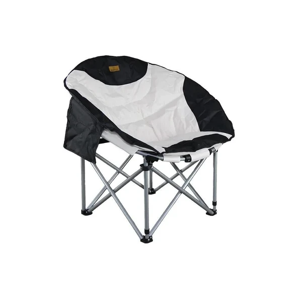 Madfox Moonchair Deluxe Katlanır Kamp Sandalyesi Siyah/Gri ürün görseli 1