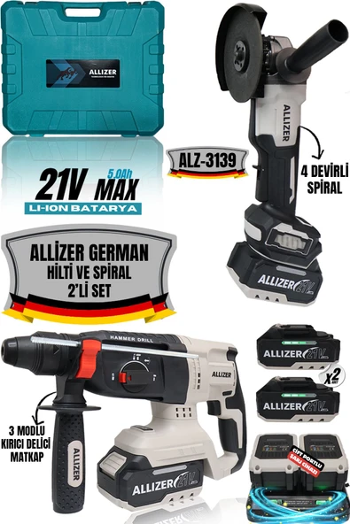 ALLİZER 2'Lİ SET GRİ (HİLTİ - SPİRAL) ürün görseli 1