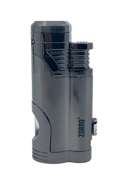 Zorro Çift Torch Pürmüz Puro Çakmağı - Gunmetal ürün görseli 1