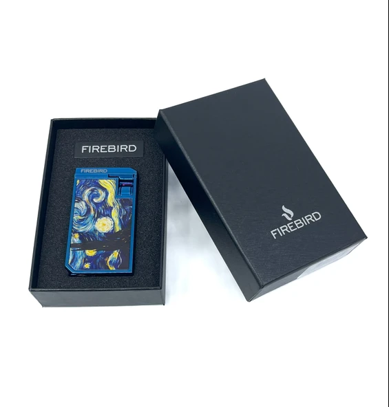 Firebird Starry Night Çift Torch Puro Çakmağı - Mavi - Resim 5