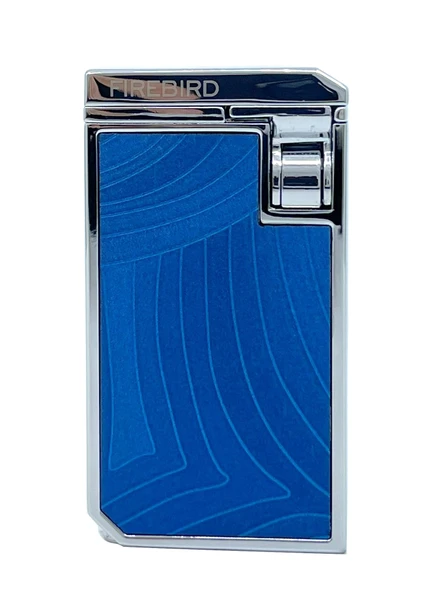 Firebird Parlak Krom Çift Torch Puro Çakmağı - Mavi ürün görseli 1