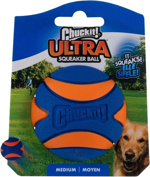 Chuckit Utra Squeaker Sesli Köpek Oyun Topu (Orta Boy) ürün görseli 1