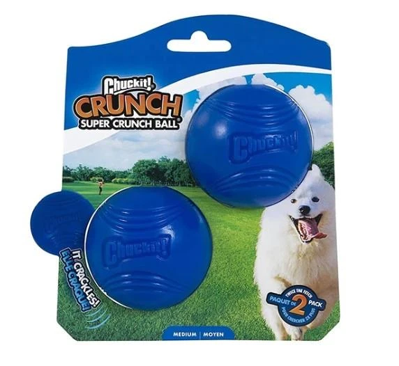 Chuckit! Super Crunch 2'li Köpek Çekiştirme Topu (Orta Boy) ürün görseli 1