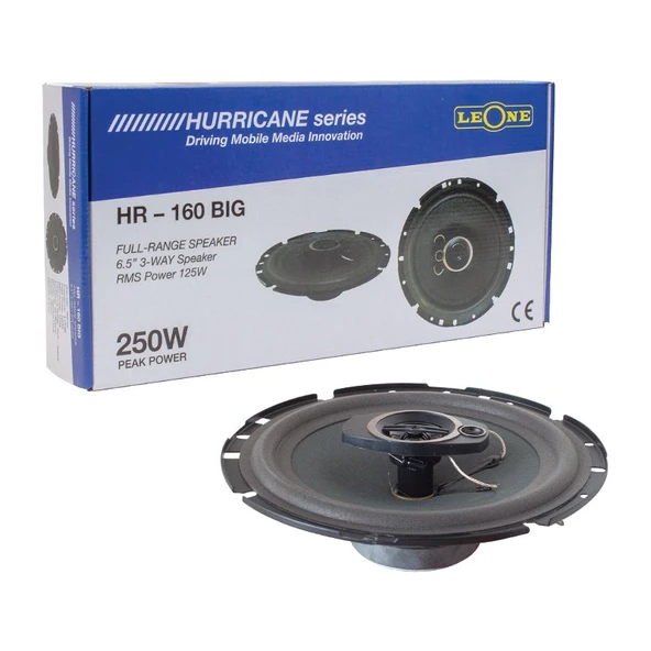 Leone HR-160 BIG 16 Cm 4 Ohm 2'li Takım 250 Watt Oto Hoparlör ürün görseli 1