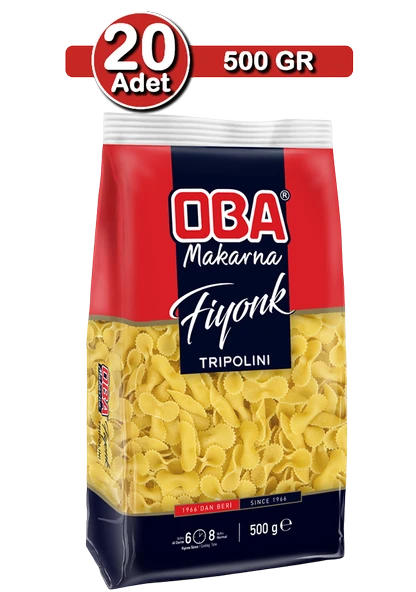Oba Fiyonk Makarna 500 G X 20 Adet | Toplu Kullanım Paketi ürün görseli 1