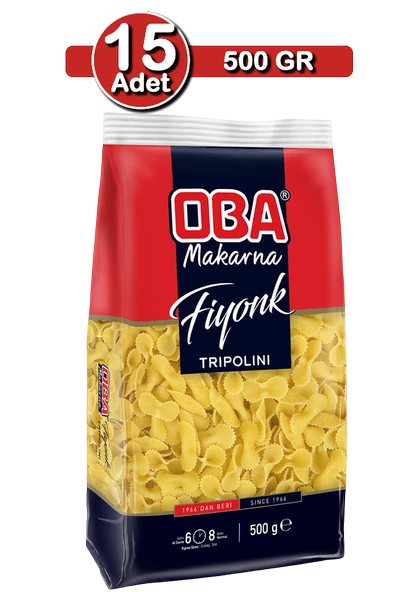 Oba Fiyonk Makarna 500 G X 15 Adet | Kalabalık Sofra Paketi ürün görseli 1
