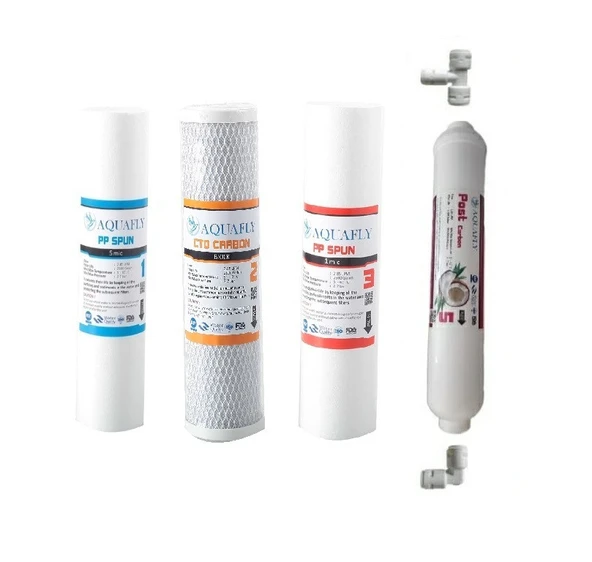 ( MEMBRANSIZ ) AQUA FLY Su Arıtma Filtresi 4lü Takım Arıtıcı Filtresi 10" AÇIK KASA UYUMLU ürün görseli 1