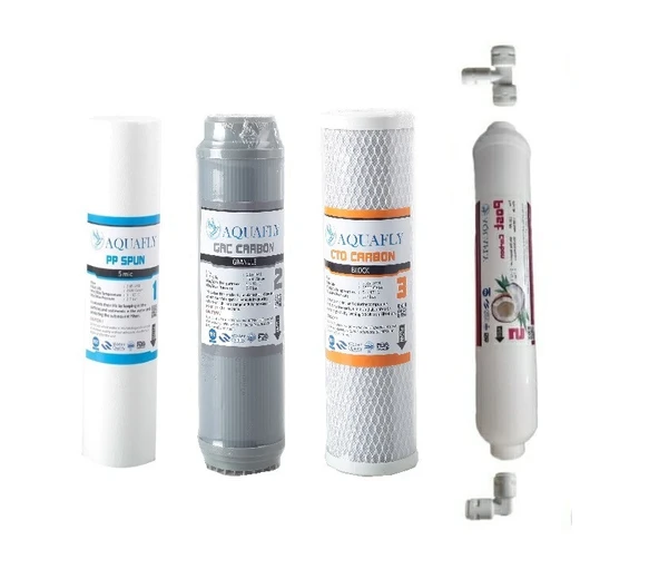 ( MEMBRANSIZ ) AQUA FLY Su Arıtma Filtresi G.A.C BLOK 4lü set 10" AÇIK KASA UYUMLU ürün görseli 1