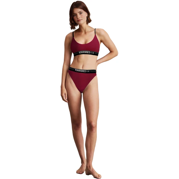 Yohannes Club, Kadın Pamuklu İç Çamaşırı Takımı ( Bralet- Lastik Kemerli Bikini), Renk Seçenekli ürün görseli 1