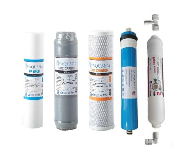 AQUA FLY Su Arıtma Filtresi ÇİFT KARBONLU 5li Set Arıtıcı Filtresi 10' AÇIK KASA UYUMLU ürün görseli 1