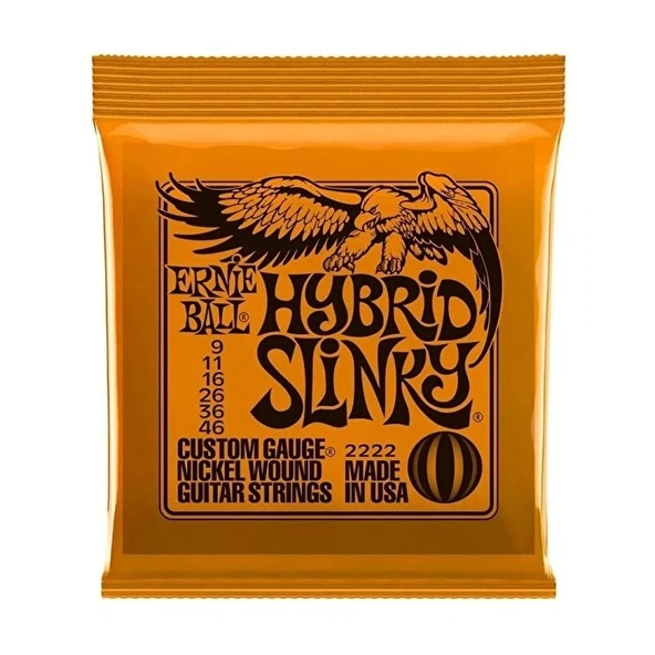 Ernie Ball P02222 Hybird Slinky Nickel 09-46 Elektro Gitar Teli ürün görseli 1