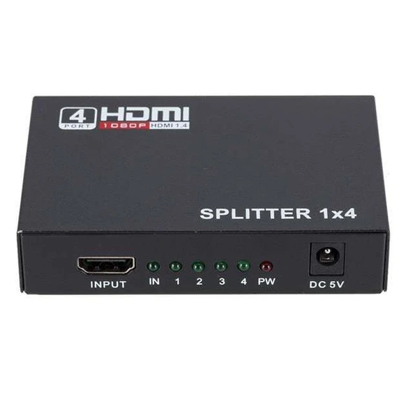 PowerMaster PM-12081 4 Port HDMI Splitter Dağıtıcı 1.4V 1080P 4KX2K ürün görseli 1