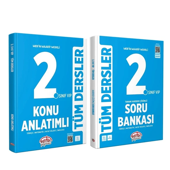 Editör Yayınları 2.Sınıf VİP Tüm Dersler Konu ve Soru Seti 2 Kitap ürün görseli 1