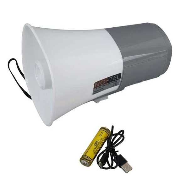 No-Tel 918L Bluetooth-Usb-Siren-Ses Kayıt Özelikli Dahili Bataryalı 25 Watt Mini El Tipi Megafon ürün görseli 1