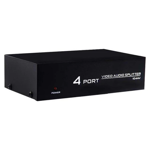Powermaster AV-104 4 Port Video Audio Splitter - Resim 2