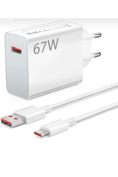 GLOBTEL Type-c 67 Watt Turbo Hızlı Şarj Aleti Xiaomi,realme,oppo (67w Destekleyen Type-c Cihazlar) ürün görseli 1
