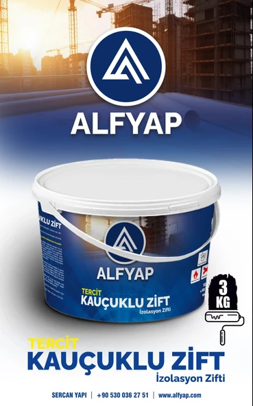 ALFYAP Kauçuklu Zift İzolasyon Zifti 3 Kg ürün görseli 1