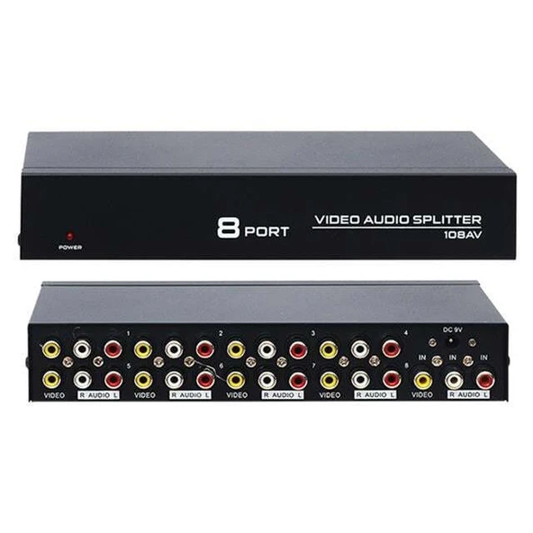 Powermaster 8 Port Video Audio Splitter ürün görseli 1