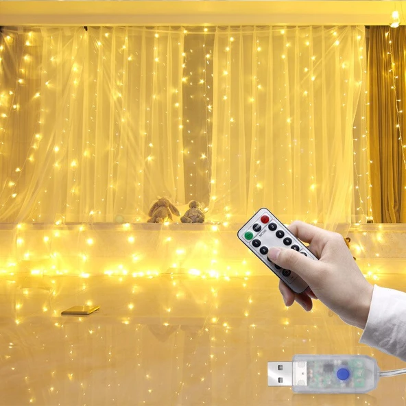 Tel Perde Led 3*3m 300 Led Gün Işığı ürün görseli 1