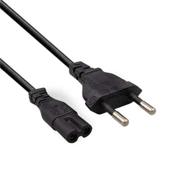 Fully M-1303E Siyah 1.5 Metre 2 Pin Teyp Kordon Fişi Cereyan Kablosu ürün görseli 1