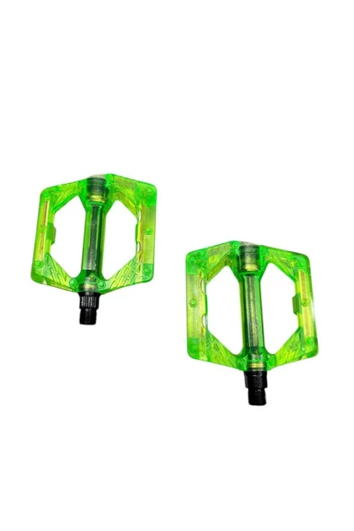 BİKE SKY EVO ŞEFFAF RENKLİ PLATFORM GENİŞ PEDAL PLATFORM BİSİKLET PEDALI REFLEKTÖRLÜ ürün görseli 1