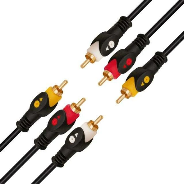 Elektromer 3 RCA - 3 RCA 20 Metre Kablo ürün görseli 1