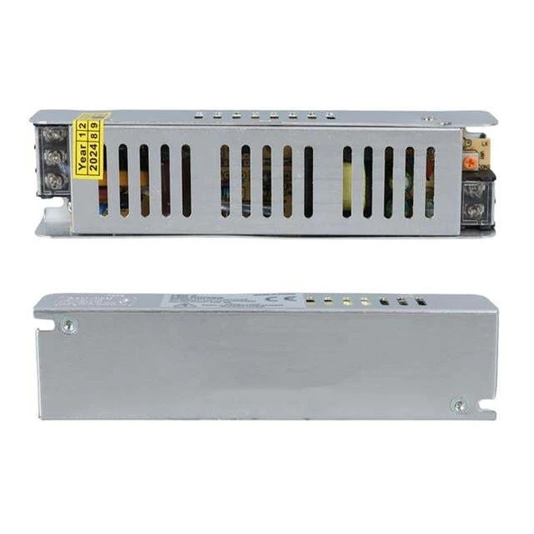 Ledx ALN-M1205S 12 Volt 5 Amper Slim Metal Kasa Adaptör 160x40x35mm ürün görseli 1