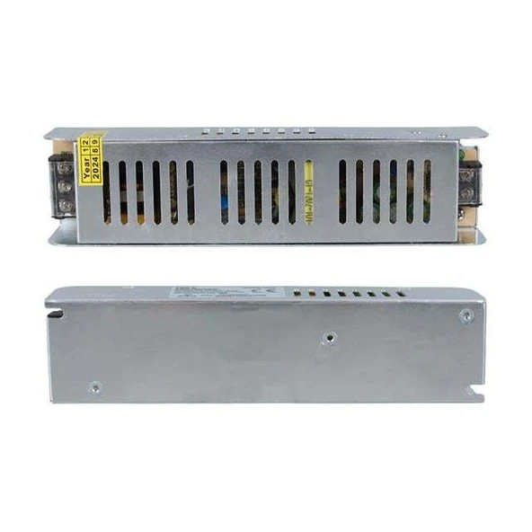 Ledx ALN-M1210S 12 Volt 10 Amper 120 Watt Slim Metal Kasa Adaptör 190x48x38mm ürün görseli 1