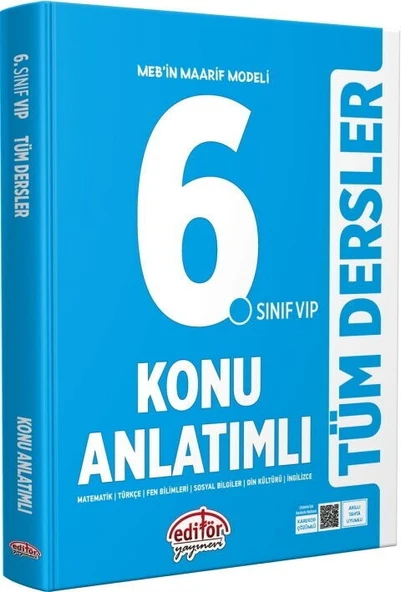 6. Sınıf VİP Tüm Dersler Konu Anlatımlı Editör Yayınları ürün görseli 1