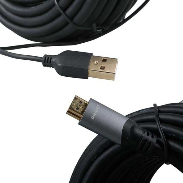 Philips SWL6122B/93 4K 60 Hz 15 Metre Usb Güç Kablolu HDMI Görüntü Kablosu ürün görseli 1
