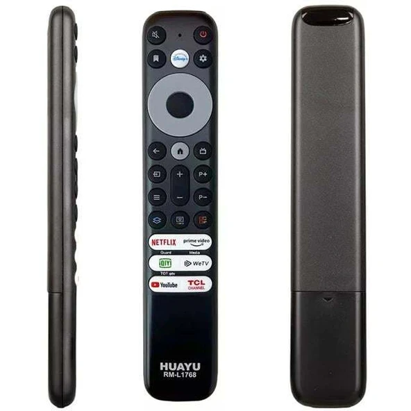 Huayu Tcl RM-L1768 - RC902V - RMR1 Netflix-Prime Video-Guard-Media-Youtube Tuşlu Ses Komutsuz Lcd Led Tv Kumandası ürün görseli 1