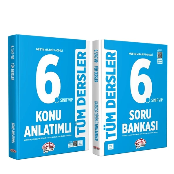 Editör Yayınları 6.Sınıf VİP Tüm Dersler Konu ve Soru Seti 2 Kitap ürün görseli 1