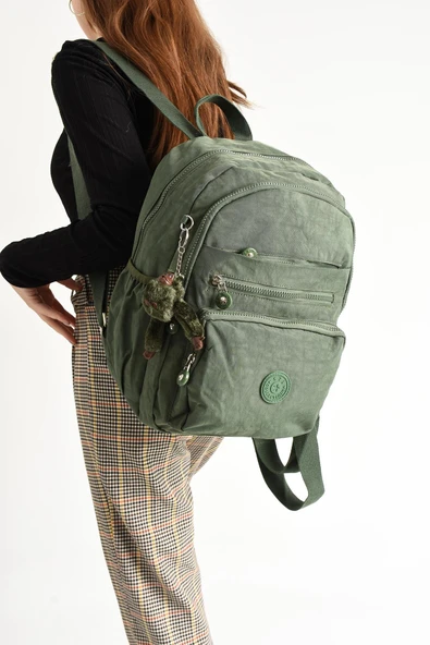 571 collections Ultra Hafif Orta Boy Sırt Çantası  Çok Cepli Unisex Yeşil (Model: 571-4B) ürün görseli 1
