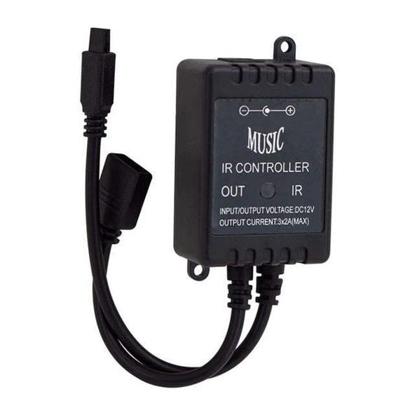 Powermaster IR Kontrol Kumandalı Renk Değiştiren Müziğe Sese Duyarlı Rgb Led Kontrol Cihazı ürün görseli 1