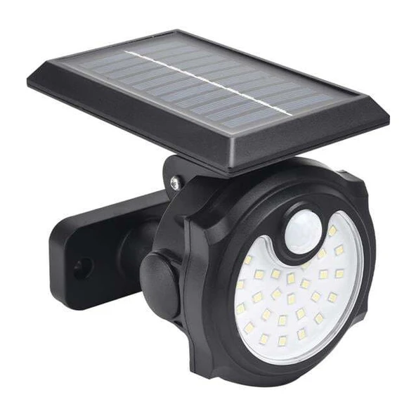 Powermaster SH-1705A 26 Ledli Sensörlü 3 Modlu Solar İndiksiyon Duvar Lambası ürün görseli 1