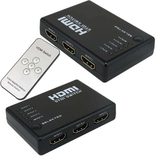 PowerMaster PM-8342 5 Giriş 1 Çıkış HDMI 2.0 4K@60Hz Switcher Toplayıcı Kumandalı ürün görseli 1