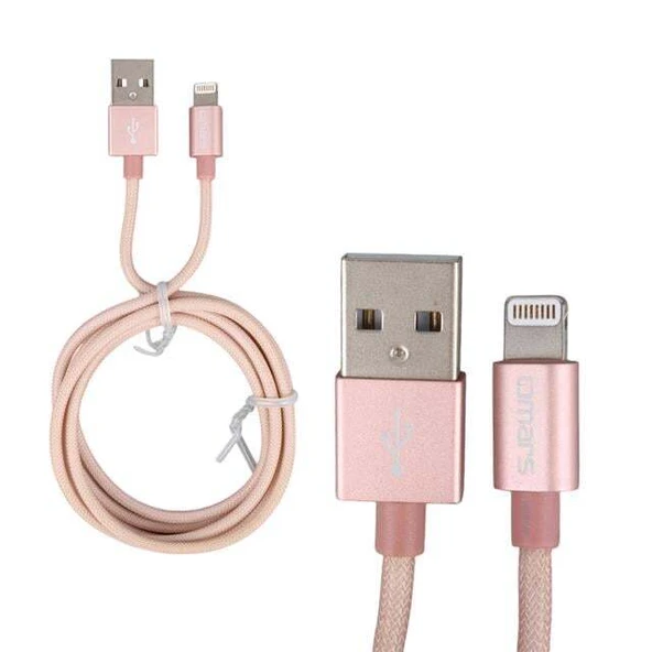 Omars OMLT040RGLPB 5 Volt 2.4 Amper USB To Lightning Şarj Kablosu ürün görseli 1