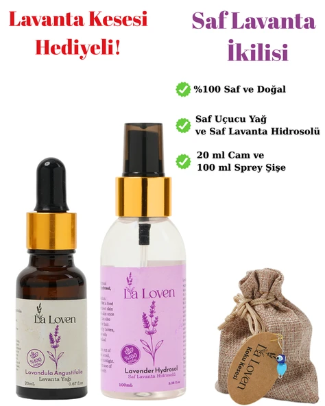 LaLoven Saf Lavanta İkilisi Lavanta Yağı ve Lavanta Hidrosolü ürün görseli 1