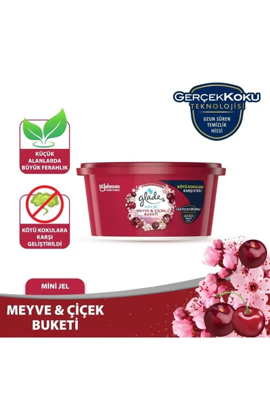 Glade Hava Tazeleyici Jel, Mini Jel, Meyve Ve Çiçek Buketi, 70g ürün görseli 1