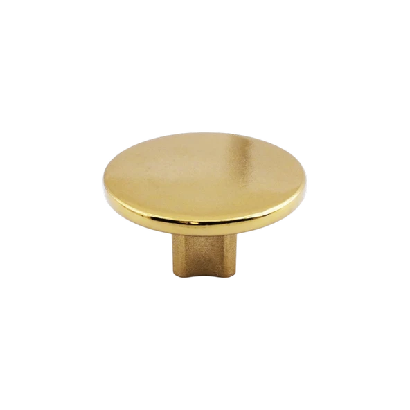Tek Vidalı Düz Lüks Altın-Gold Düğme Metal Kulp Çekmece Mobilya Mutfak Dolabı Dolap Kulbu Kulplar ürün görseli 1