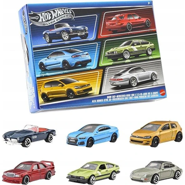 Hot Wheels Silver Series Euro Style Mutipack 6'Lı Araba Seti JBY79 ürün görseli 1